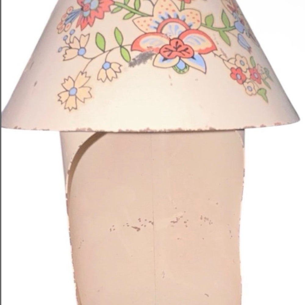 Lenox Floral Cream and Blue Table Lamp